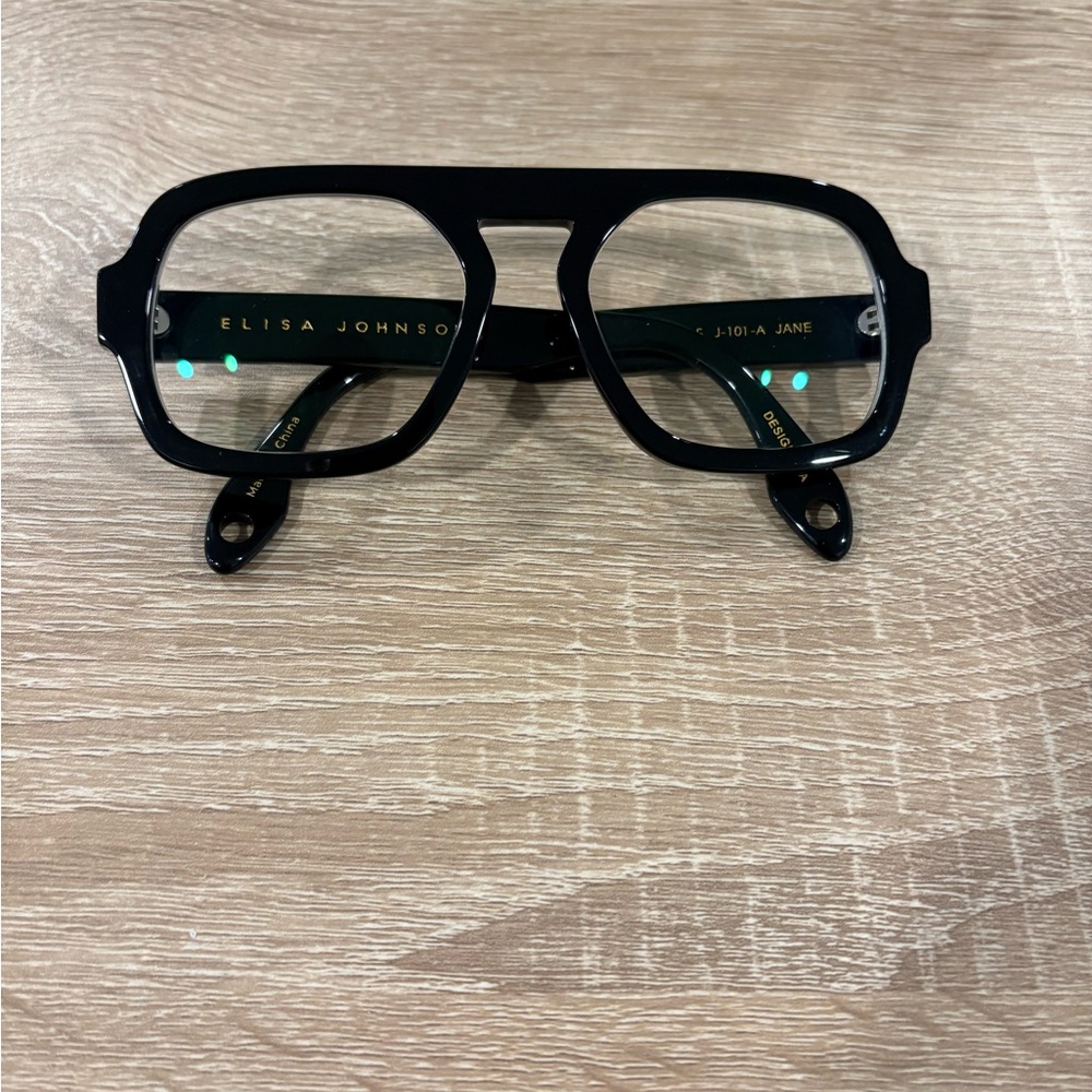 ELISA JOHNSON optical JANE glasses in gloss Black